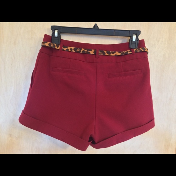 Forever 21 Burgundy High-Waisted Shorts - Picture 2 of 4